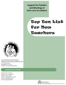 Top 10 List for New First Day School Teachers